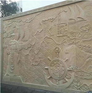 Chinese Sand Stone Relief Yellow Sandstone Relief