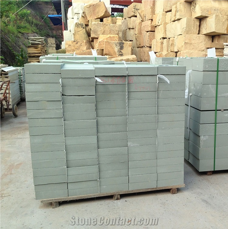 Green Sandstone Rock Chinese Sandstone Block