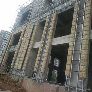 Natural Beige Sandstone Mushroom for Walls, Sichuan Beige Sandstone Mushroom Stone