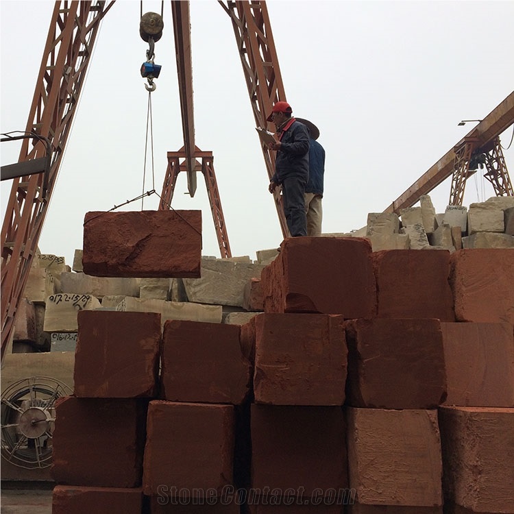 Red Sandstone Block Chinese Sandstone Rock