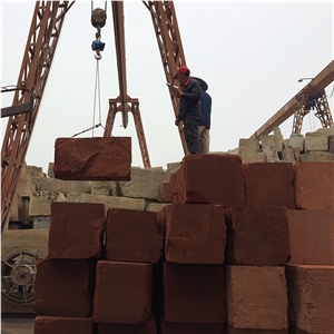Red Sandstone Block Chinese Sandstone Rock