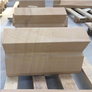 Yellow Sandstone Carving Stone Caps