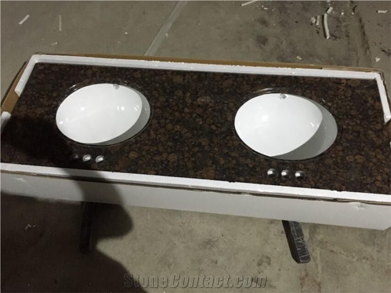 Caladonia Green Granite Custom Bathroom Countertops Vanity Tops with Basin