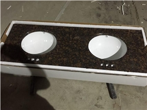 Caladonia Green Granite Custom Bathroom Countertops Vanity Tops with Basin