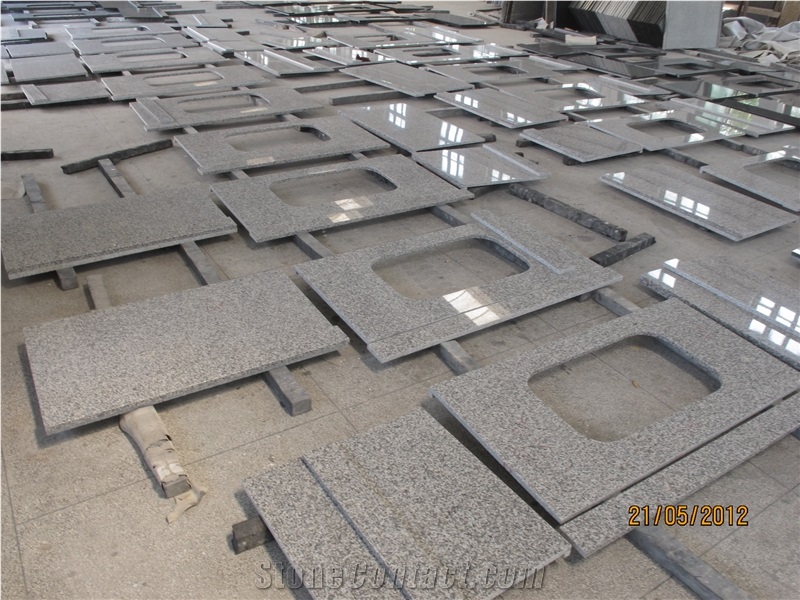 Cheap China G603 and G654 Grey Granite Commercial Bathroom Custom Countertops, Vanity Tops