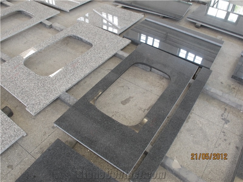 Cheap China G603 and G654 Grey Granite Commercial Bathroom Custom Countertops, Vanity Tops