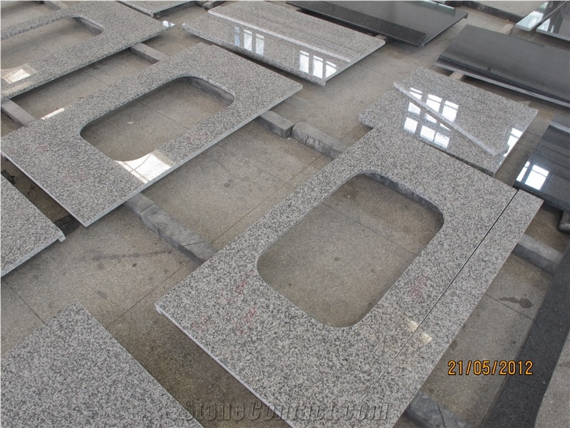 Cheap China G603 and G654 Grey Granite Commercial Bathroom Custom Countertops, Vanity Tops