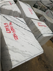 China Panda White Marble Blocks with Black Veins for Wall Floor Tile