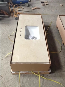 Dark Emperador Marble Custom Bathroom Countertops Vanity Tops