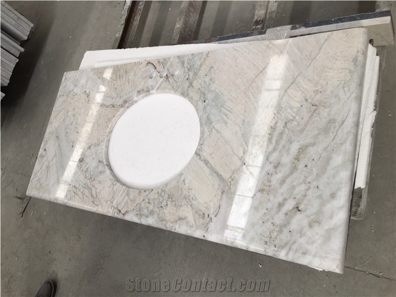 Dark Emperador Marble Custom Bathroom Countertops Vanity Tops