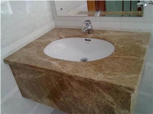 Emperador Light Marble Bathroom Countertops/Custom Vanity Tops