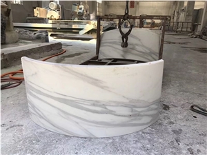 High Quality Calacatta White Marble Arc Panel Building Stones High Quality Calacatta White Marble Arc Panel Building Stones