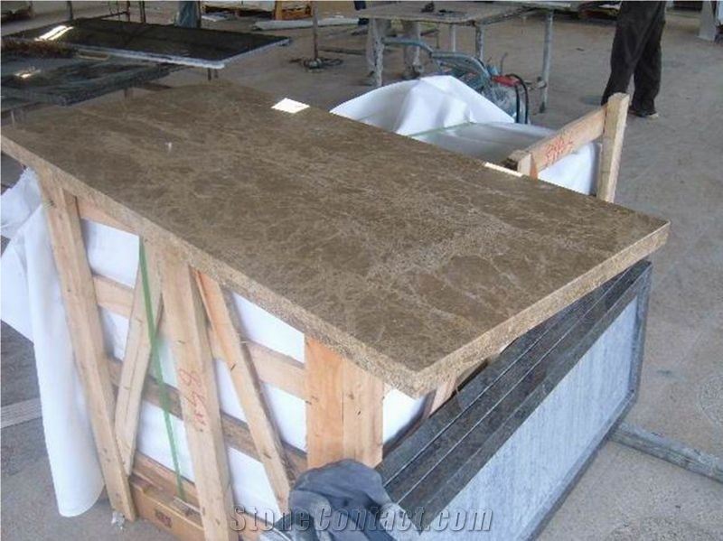 High Quality Light Emperador,Turkey Brown Marble Kitchen Custom Countertops