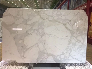 Italian Calacatta White Marble Slabs & Tiles, for Kitchen Tops