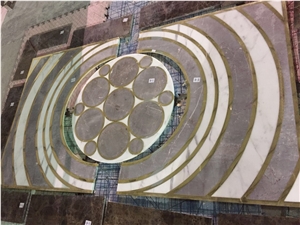 Marble Waterjet Mosaic Round Medallions for Floor Tile,Carpet Medallions