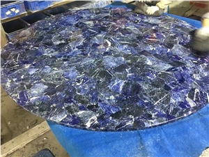 Mixed Color Semi Precious Stone Slabs Wall Panels, Agate Gemstone Tiles