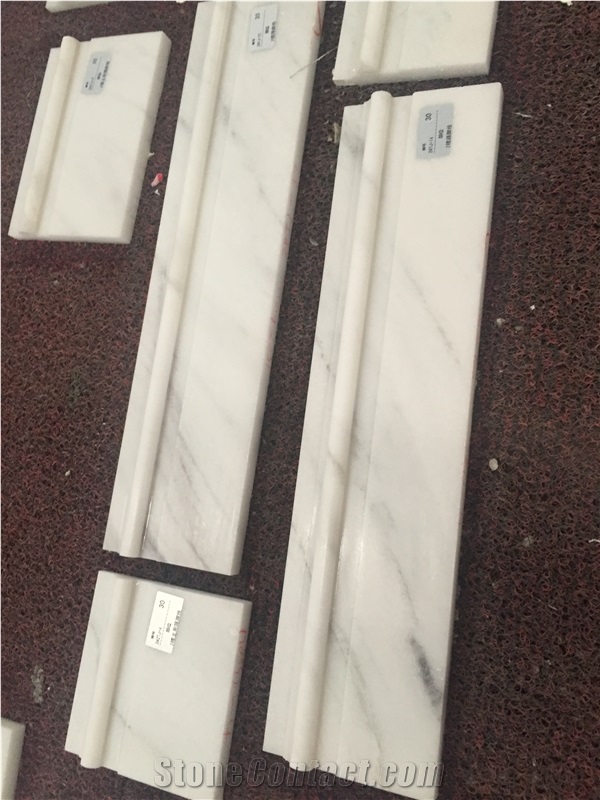 Panda White Marble Skirting for Marble Floor Covering Tiles Border