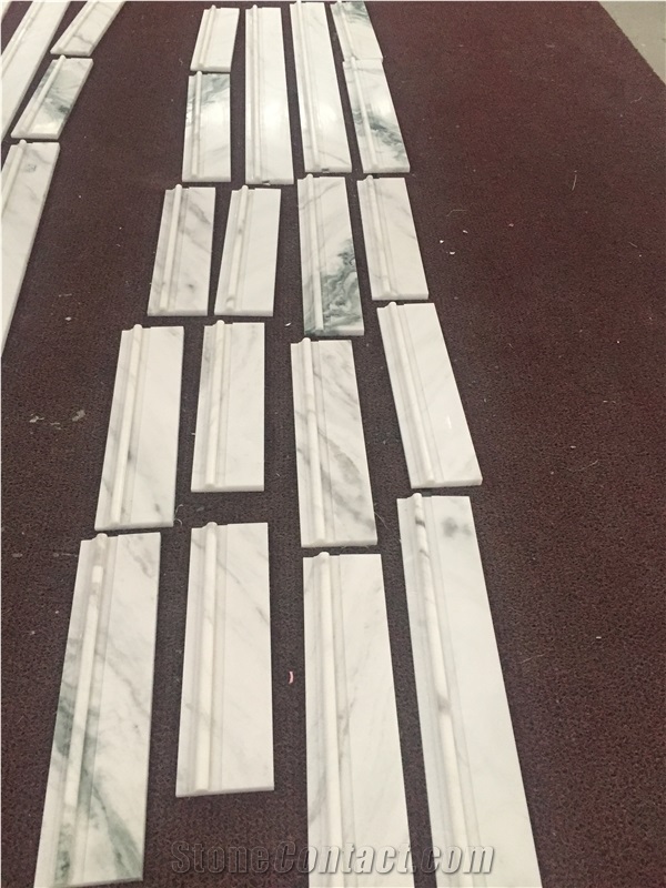 Panda White Marble Skirting for Marble Floor Covering Tiles Border