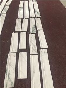 Panda White Marble Skirting for Marble Floor Covering Tiles Border
