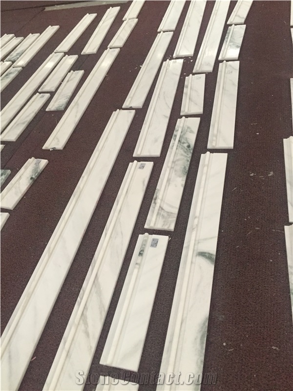 Panda White Marble Skirting for Marble Floor Covering Tiles Border