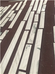 Panda White Marble Skirting for Marble Floor Covering Tiles Border
