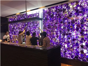 Purple Semi Precious Agate Slabs Stone Tiles Panels Wall Purple Semi Precious Agate Slabs Stone Tiles Panels Wall