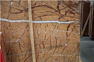 Wall Decoration Fancy Browm Marble, Rain Forest Brown Marble, India Bidasar Marble Wall
