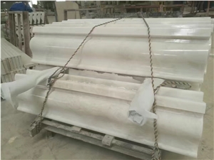 White Marble Bullnose Moldings/Crown Moldings, Ogee Moldings, Rope Moldings, Skirtings