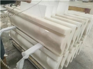 White Marble Bullnose Moldings/Crown Moldings, Ogee Moldings, Rope Moldings, Skirtings