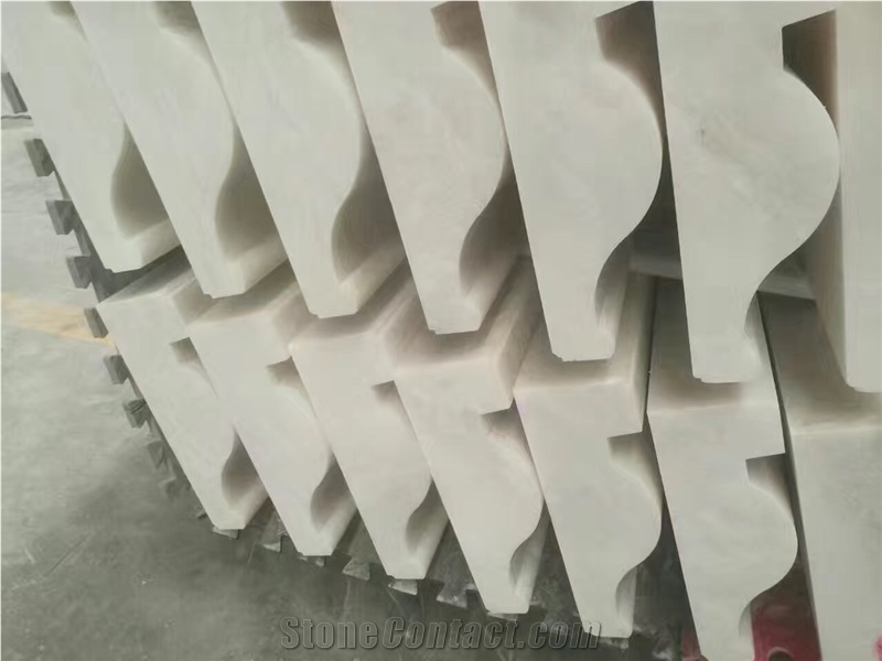 White Marble Bullnose Moldings/Crown Moldings, Ogee Moldings, Rope Moldings, Skirtings