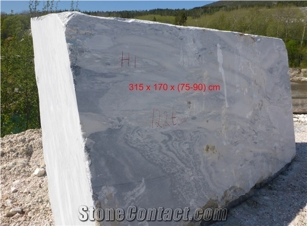 Hermelin Marble Block, Norway Grey Marble