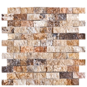 Mosaic Split Face Travertino Scabas Stones