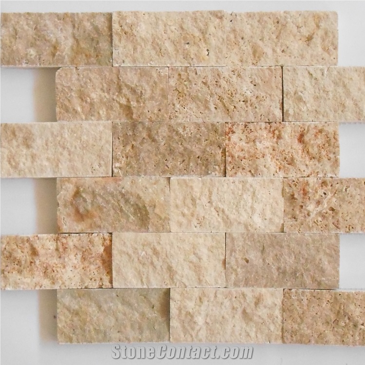 Mosaic Split Face Travertino Scabas Stones