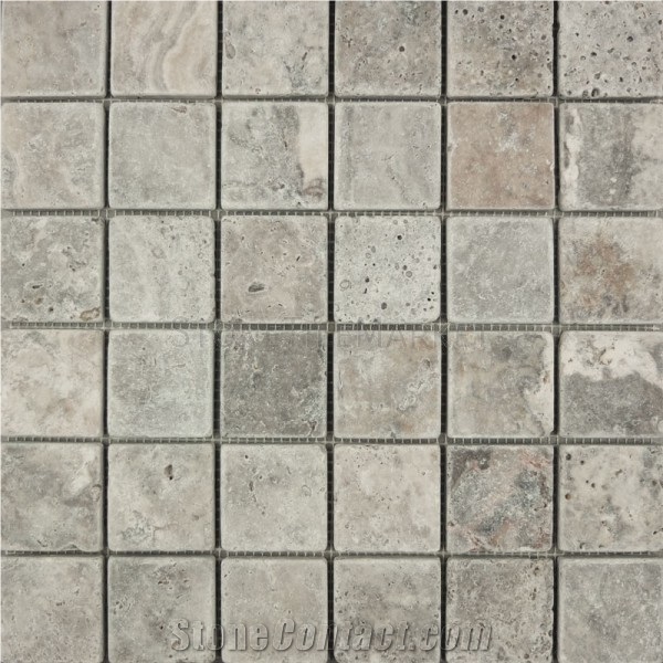 Mosaic Split Face Travertino Scabas Stones