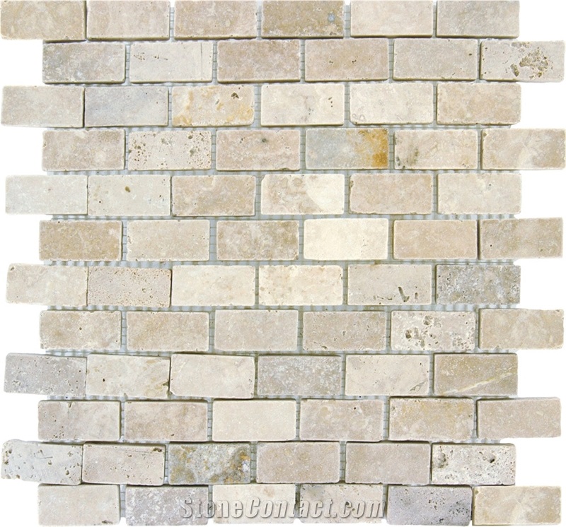 Mosaic Split Face Travertino Scabas Stones