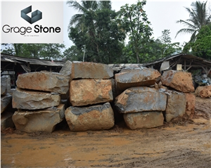 Andesite Stone Flamed Slabs & Tiles, Indonesia Grey Basalt Slabs & Tiles