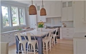 Snow White Quartz Solid Surface Kitchen Bench Top, Table Top