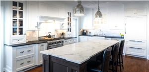 Marble Kitchen Island Top, Leathered Absolute Black Granite Perimeter Countertop