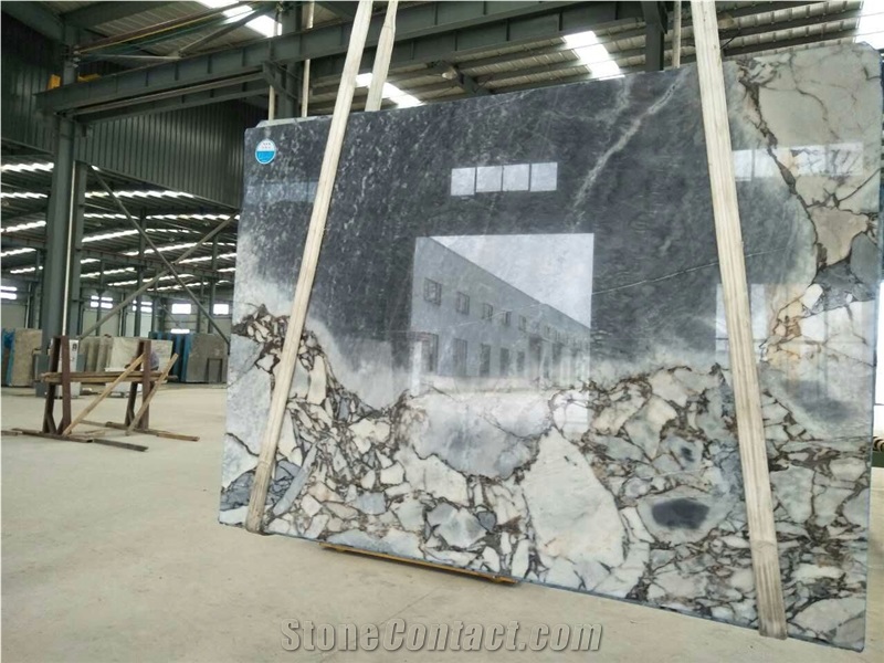 Titanic Storm Marble Slabs, Veins Black & Brown Marble