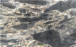 Titanic Storm Marble Slabs, Veins Black & Brown Marble