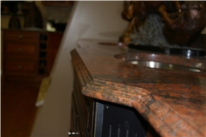Red Dragon Granite Bar Countertop Edge-Detail