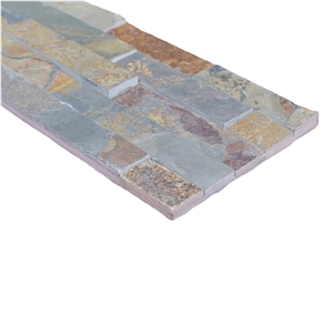 Multicolor Slate Panel Wall Cladding Natural Stone