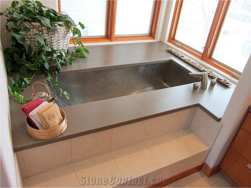 Viatera Quartz Surface Bathroom Design, Viatera Quartz Surface Showers