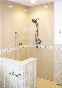 Viatera Quartz Surface Bathroom Design, Viatera Quartz Surface Showers