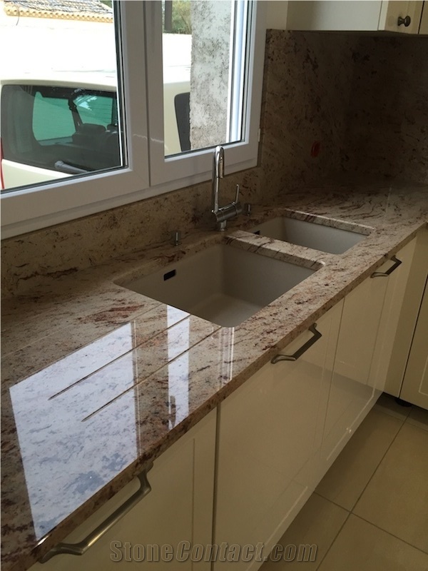 Shivakasi Ivory Granite Kitchen Work Top, Counter Top