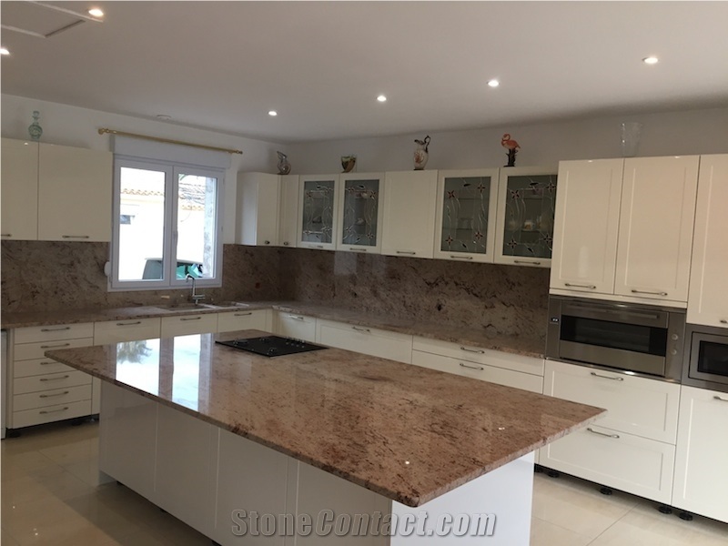 Shivakasi Ivory Granite Kitchen Work Top, Counter Top