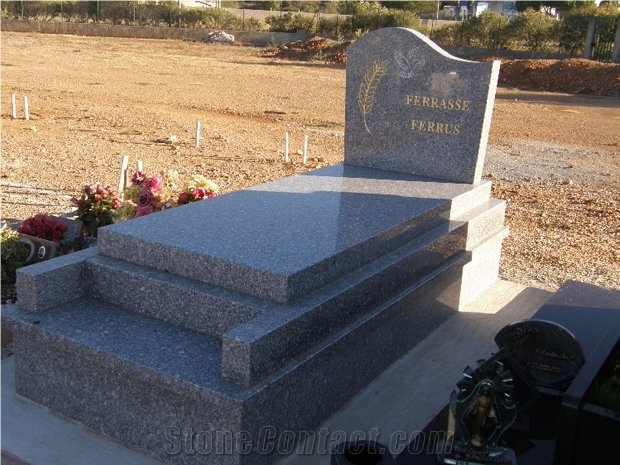 Bleu Royal Du Tarn Granite Monument, Tombstone