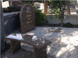 Bleu Royal Du Tarn Granite Monument, Tombstone