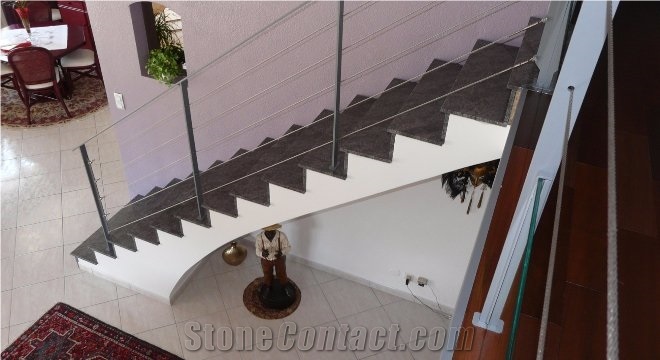 Gris Bleu Noir Des Vosges Granite Stairs & Steps