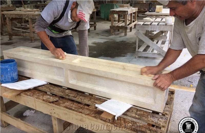 Dominican White Coral Stone Building Ornaments